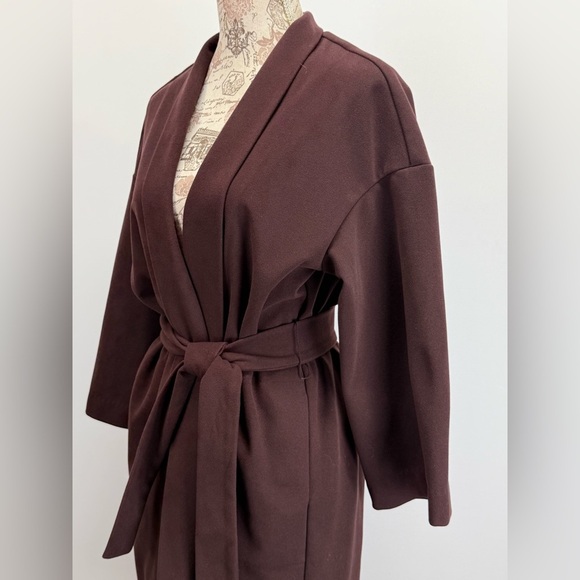 PROLOGUE  Women's eggplant/rich brown tie waist trench size XS - Picture 9 of 15